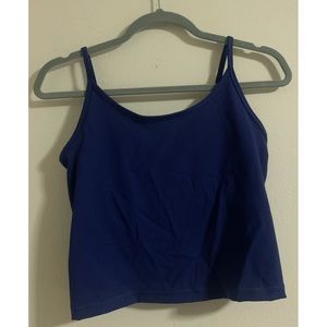 Everlane Perform Blue Cropped Cami Tank Small